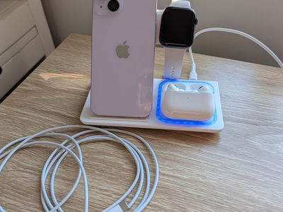 iPhone 14 purple 128GB, AirPods Pro 2nd Gen, and Apple Watch SE 44mm Space Gray 32GB