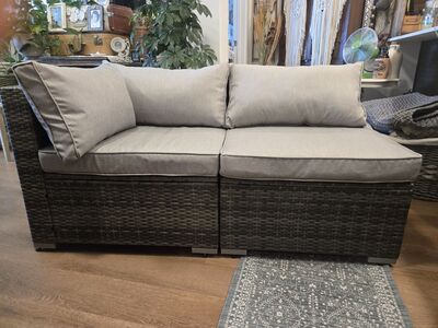 Wicker Corner Sofa and Armless Sofa