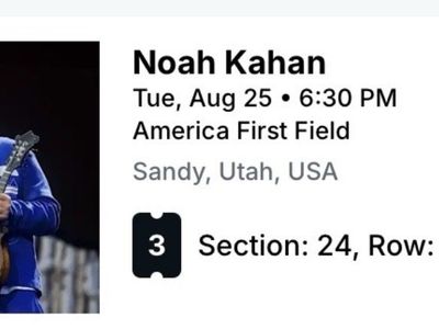 (1 left) Noah Kahan Tickets - Tue, Aug 25 at America First Field (Section 24, Row Z)