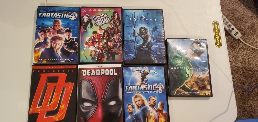 DVDs Marvel and DC