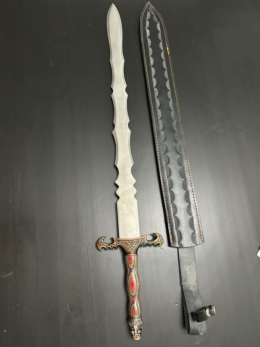 3-Foot Decorative Fantasy Sword with Scabbard and Detailed Grip