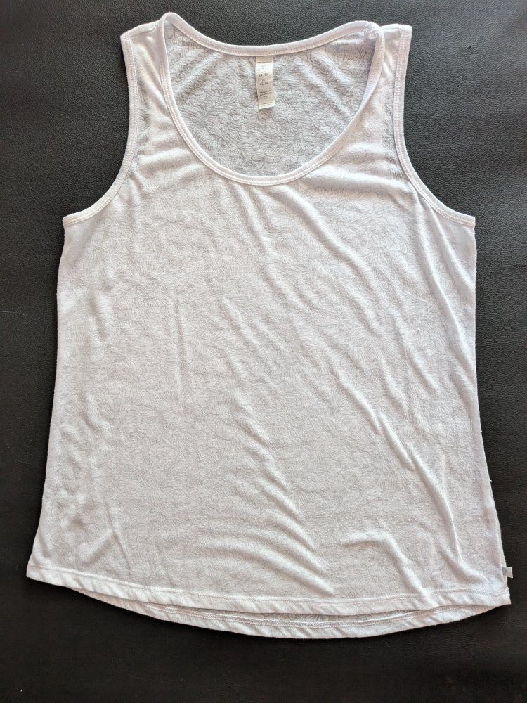 Marika Women's White Performance Tank Top Size L Activewear Scoop Neck
