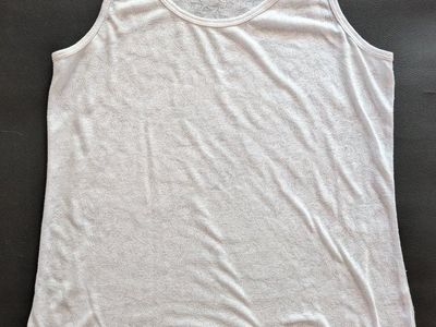 Marika Women's White Performance Tank Top Size L Activewear Scoop Neck