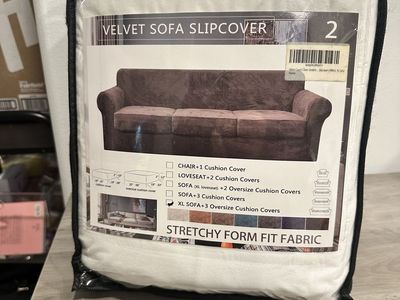 Velvet Sofa Slipcover $50