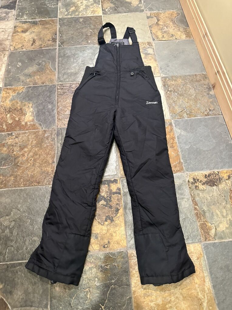Zermatt Men’s S Black 15K Overall Snowpants