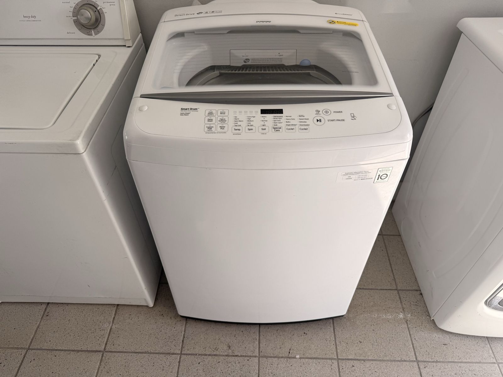 LG Top-Load Washing Machine Direct Drive White