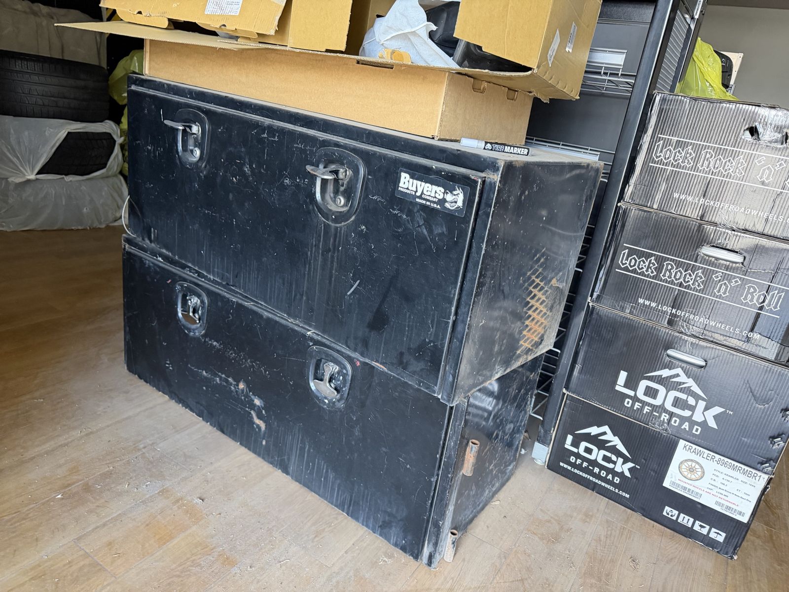 Buyers Products 48" Steel Heavy-Duty Truck & Trailer Storage Boxes (Pair)