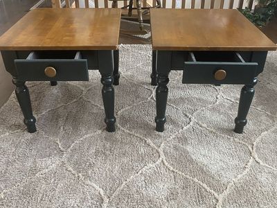 Wood matching end tables