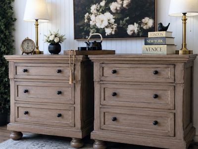 Pottery Barn Inspired - Brushed Walnut Nightstands