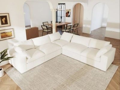 6 Piece White Cloud Modular Sectional