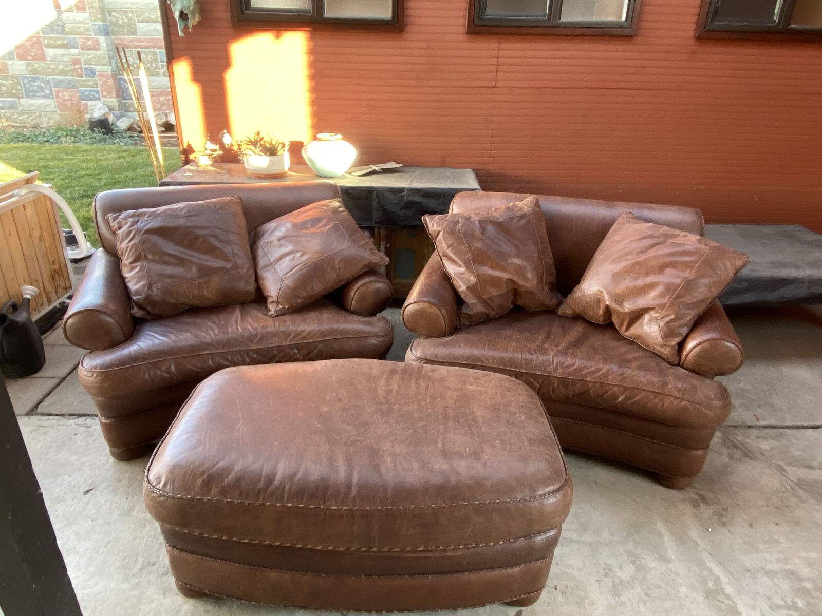 Lenore Mulligan Cuddle Chairs, Waterbuffalo leather