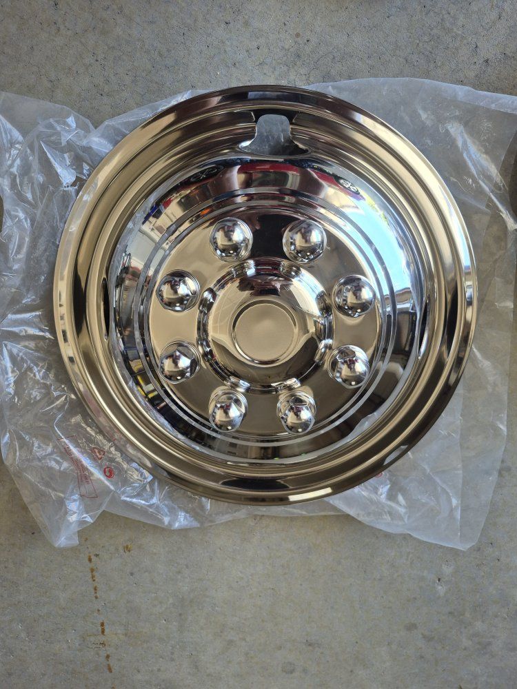 Dually/motorhome Chrome Wheel Simulators Hub Covers Set