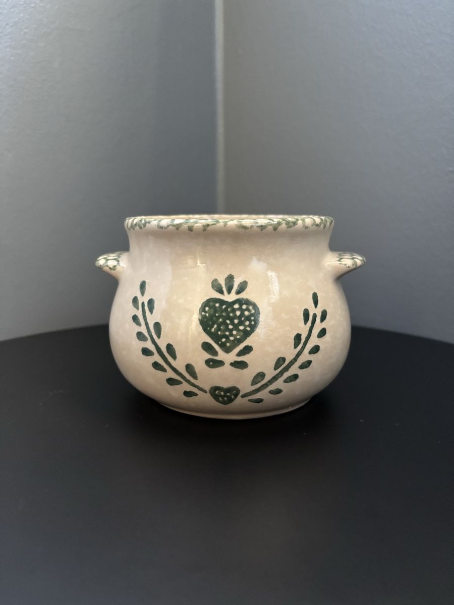 Vintage Folk Art Soup Bowl