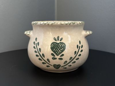 Vintage Folk Art Soup Bowl