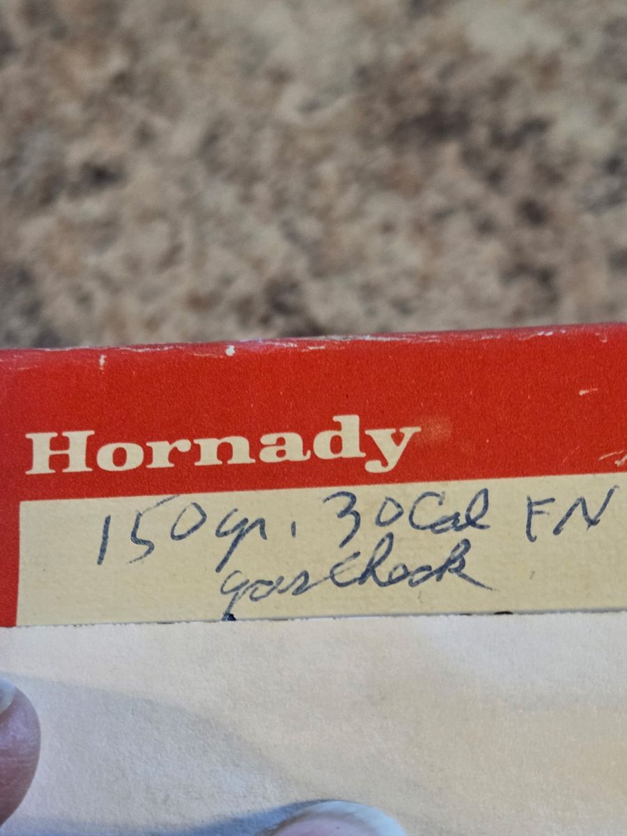Hornady 150gr 30 Cal FN Gas Check Bullets - Half a box