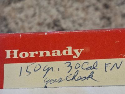 Hornady 150gr 30 Cal FN Gas Check Bullets - Half a box