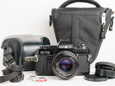 Minolta X-7A film camera with 50mm lens in great condition. Tested!