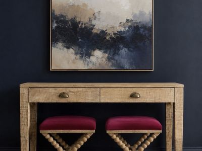 Original made local CG sparks desk/entry table & stools