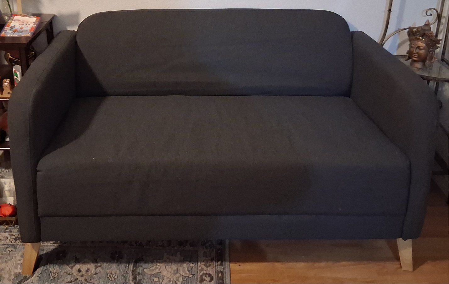Gray loveseat
