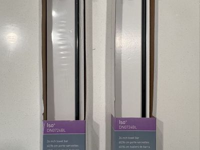 2 New 24” Moen Towel Racks - Iso DN0724BL