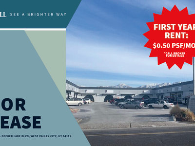 RENT DISCOUNT: Warehouse/Office in Salt Lake City