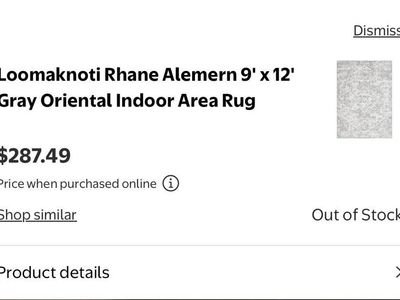 9' × 12' Gray Oriental Indoor Area Rug