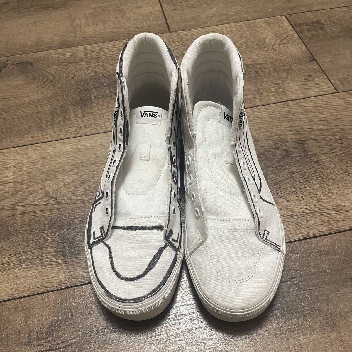 White high top Vans