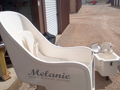 Melanie Mobile Shower System Portable Bathtub with Seat and Hoses