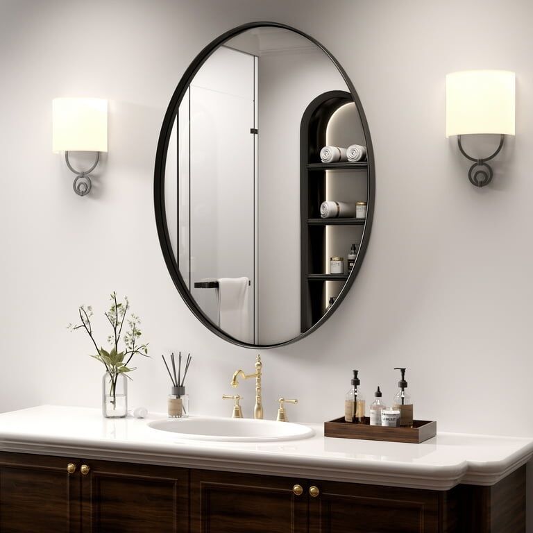 PRIMEPLUS Modern Oval Wall Mirror