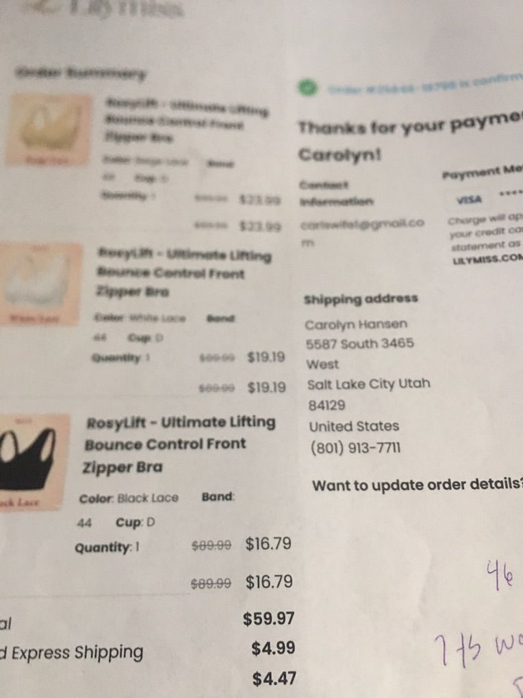 Lily Miss Bras Brand New