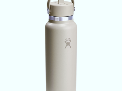 Hydro Flask 40 Oz Insulated Stainless Steel Wide Straw Lid, Oat Tan - Brand New