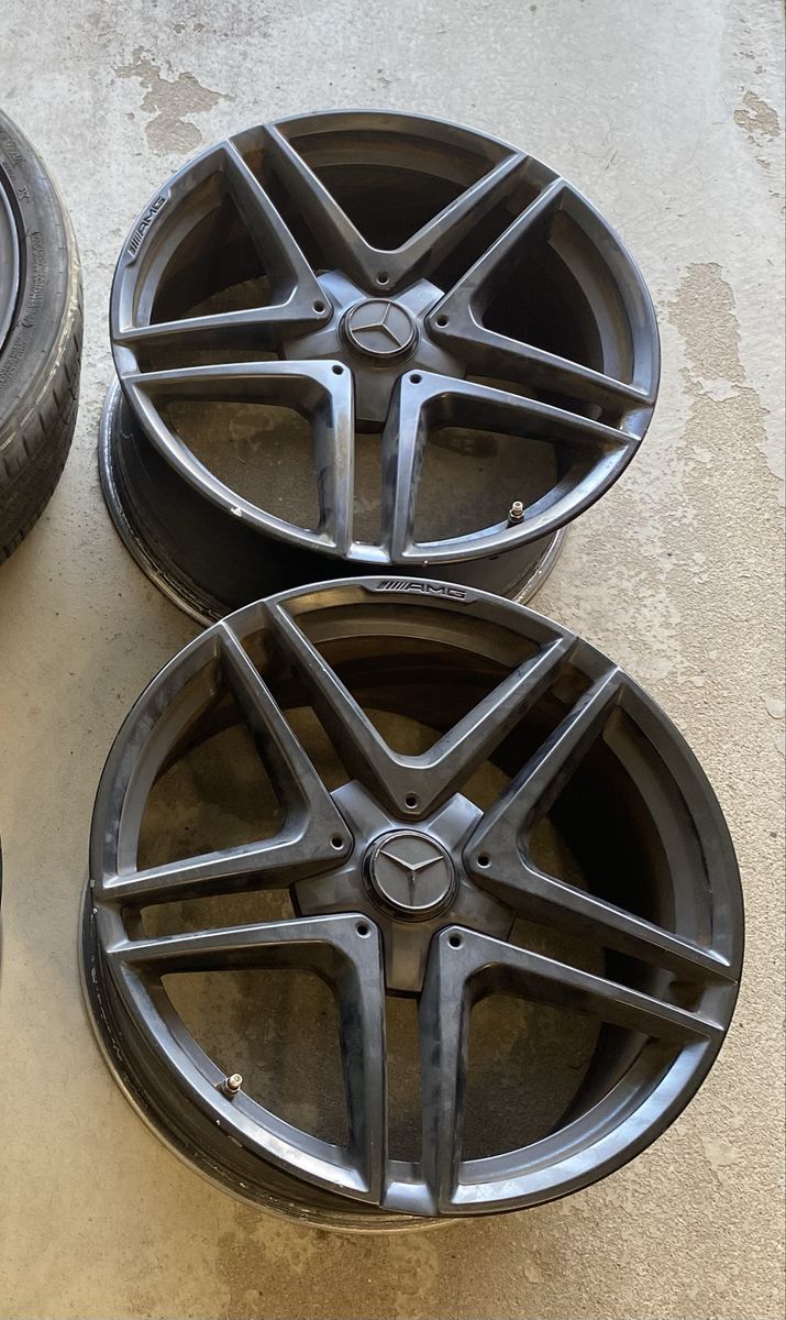 OEM Mercedes E63 S AMG Rear Wheels 19” Genuine AMG W212 TPMS Pair A2124010900 (Two Wheels)
