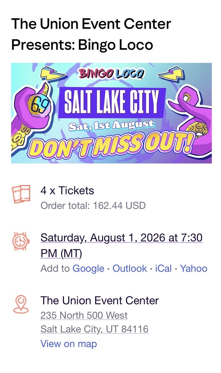 Bingo loco Tickets