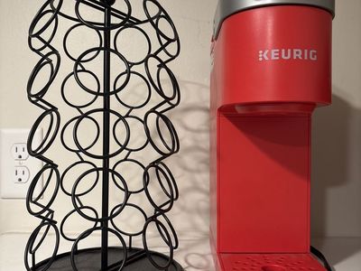 Keurig K-Mini Single Serve K-Cup Coffee Maker & Rotating Pod Holder - Red, Compact Design