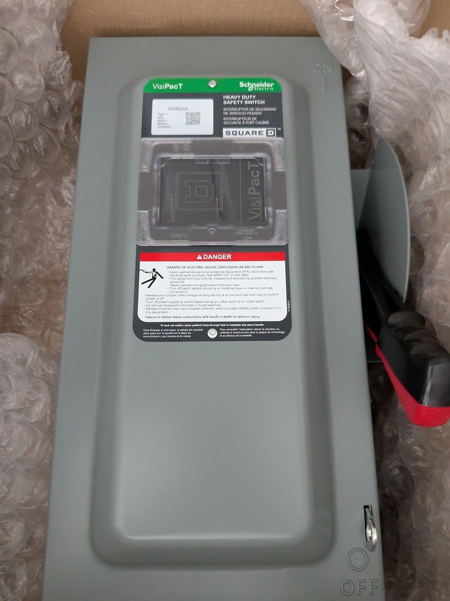 Square D VH362GL Schneider Electric Safety Switch 60A 3 Pole Fused NEW IN BOX