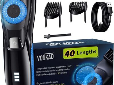 NEW Beard Trimmer for Men, 120-Min Cordless Runtime, 0.5mm Precision Dial (40 Settings) - Constant Power Motor & IPX7 Waterproof