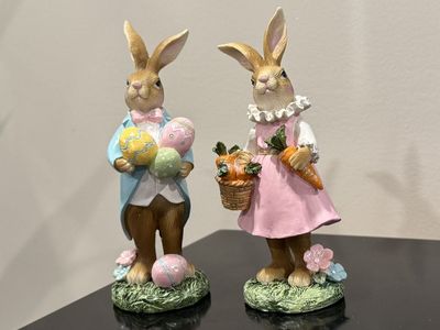 Easter Bunny Figurine Set