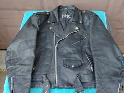 Leather Bikers Jacket Size 46