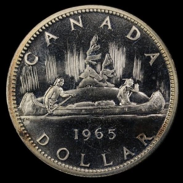 1965 Canadian Voyageur Silver Dollar UnCrcltdProof