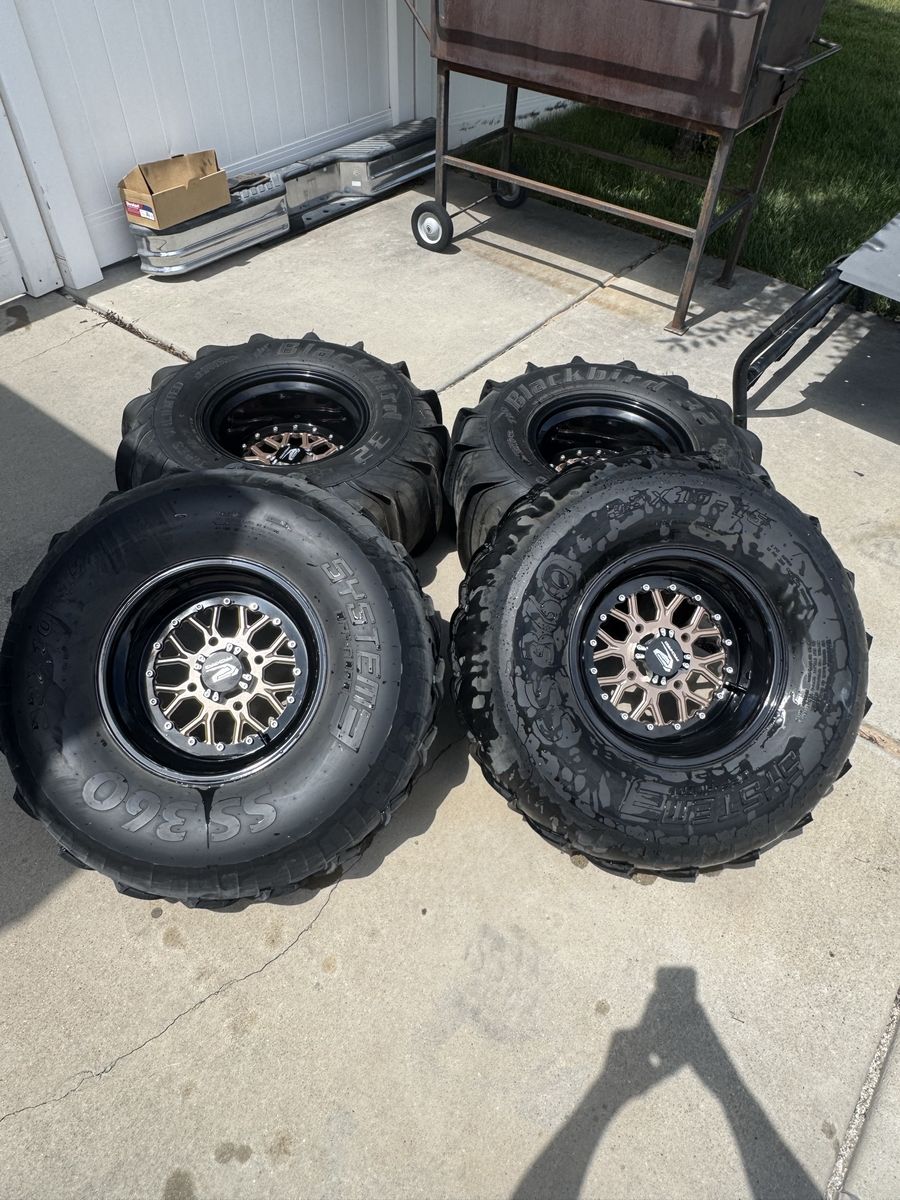 Packard Wishbone 15” Wheels & Paddle Set For Can Am X3