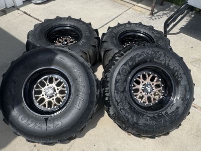Packard Wishbone 15” Wheels & Paddle Set For Can Am X3