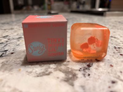 Swig Tiny Mighty Lil' Squish Strawberry Breeze Cube Toy with Box