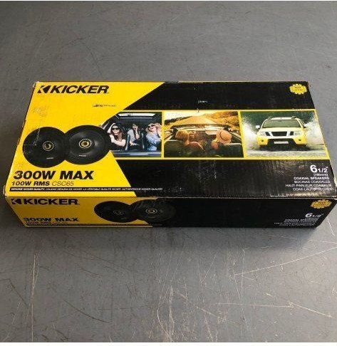 Kicker 46CSC654 CSC65 6.5-inch Coaxial Car Speakers - 300W Max, 4 Ohm