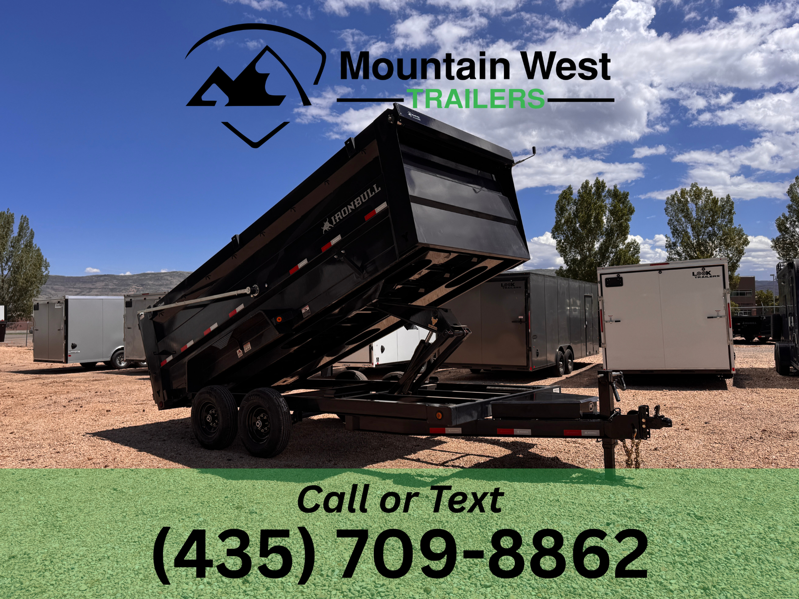 2027 Iron Bull 7X16-14.9K Dump Trailer w/ 4ft Sides and Pro Tarp