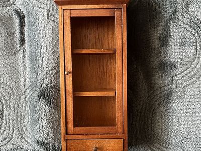 Cherrywood Domed Top Miniature Dollhouse Furniture Piece -Vintage