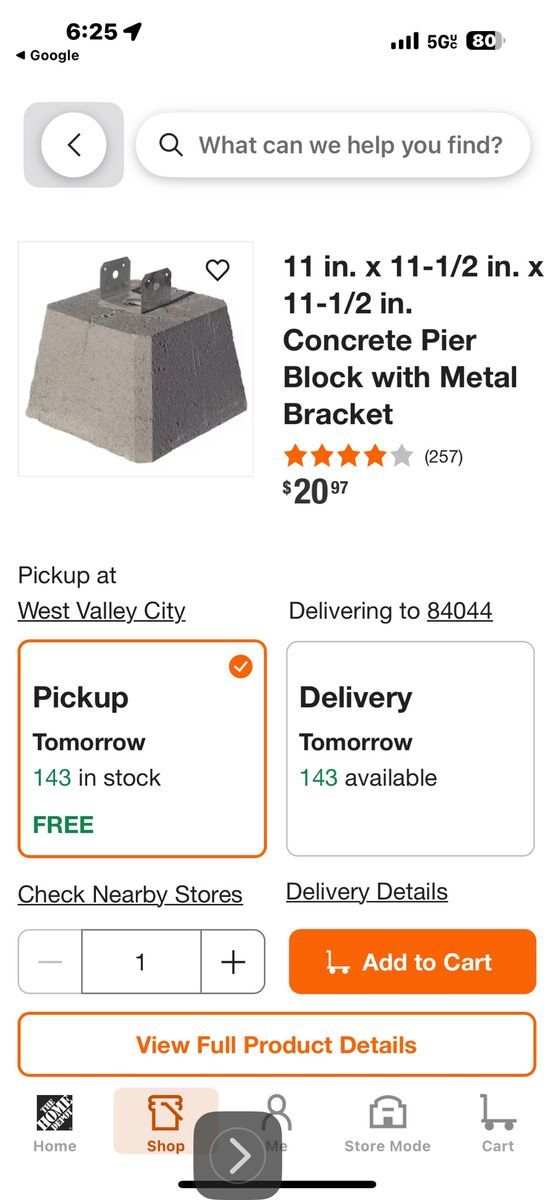 25 Concrete pier blocks. 