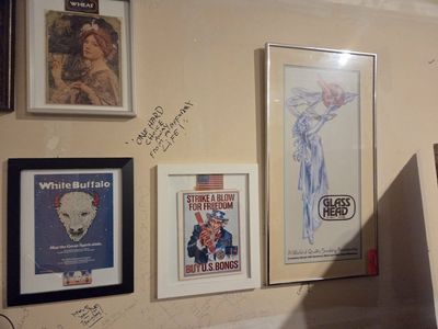 Framed 1970s vintage advertising Paraphernalia