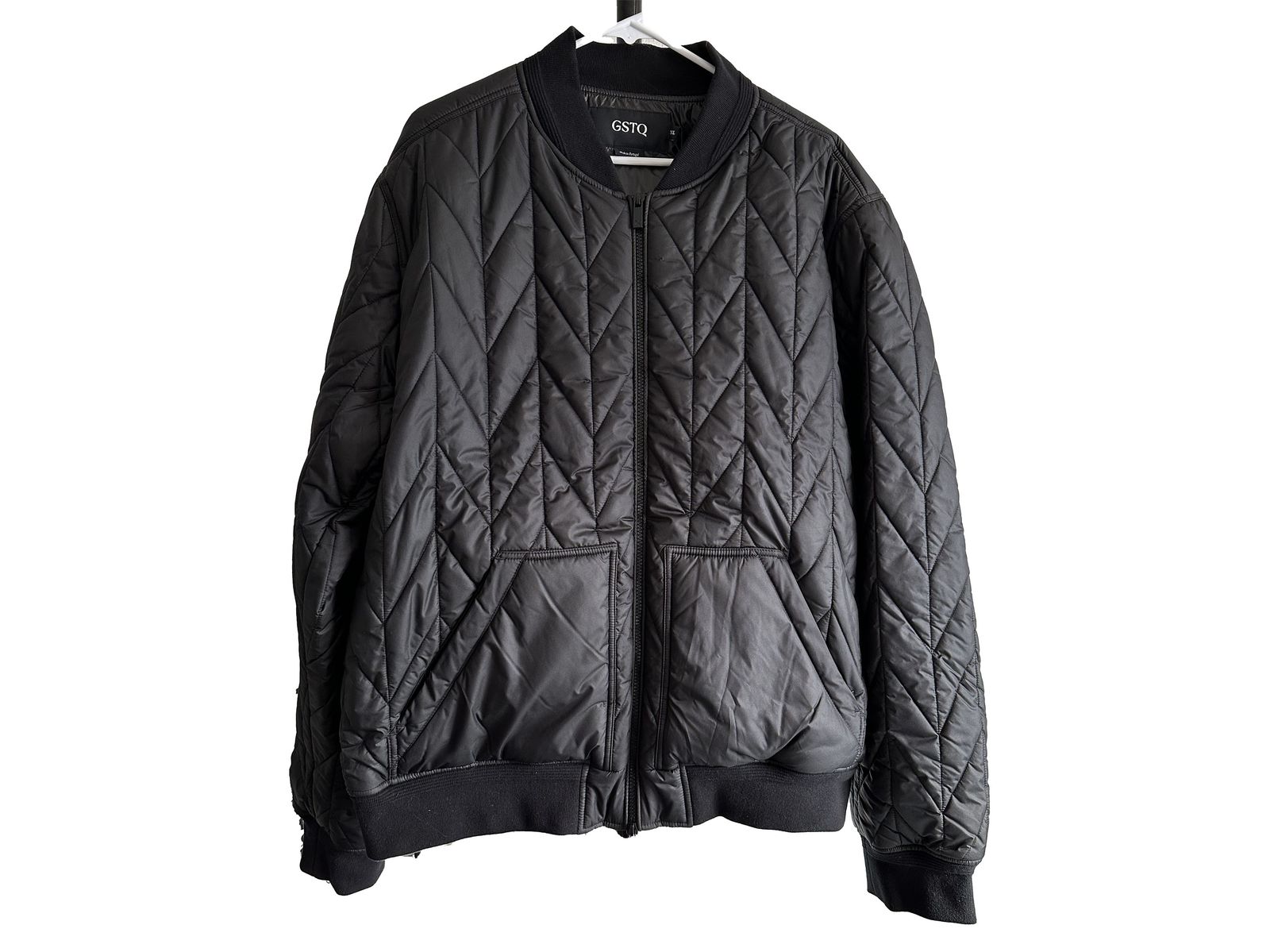 GSTQ Quilted Bomber Jacket - XL-XXL Black