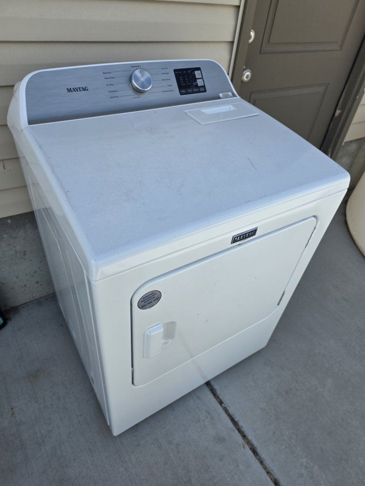 Maytag White Electric Dryer with Top Controls - Used