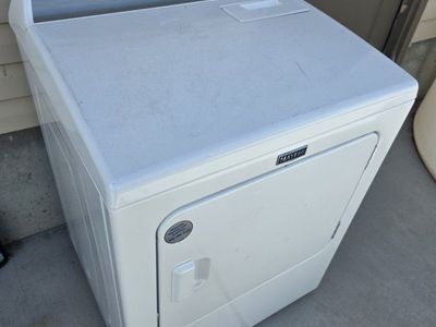 Maytag White Electric Dryer with Top Controls - Used